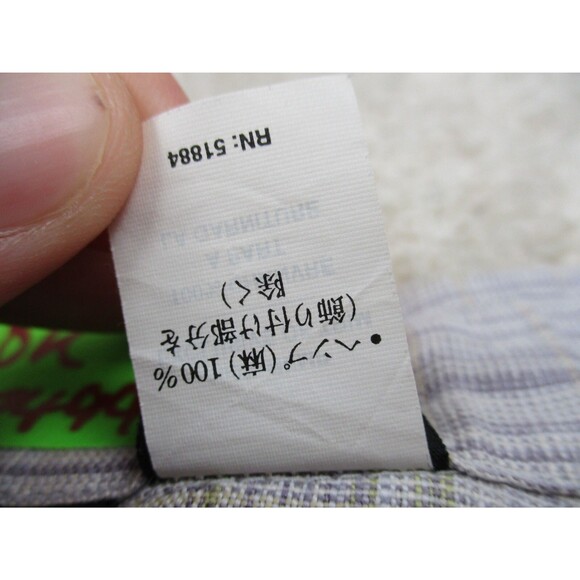 Patagonia Shirt Womens 14 Blue Green Striped Hemp Casual Button Up Top - Picture 6 of 11